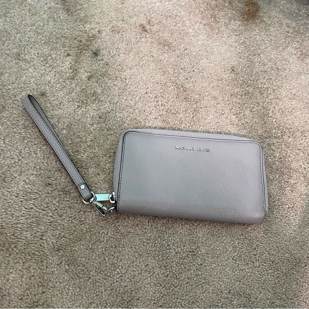 Michael Kors Gray Wristlet Wallet